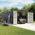 12 ft. W x 20 ft. D Extra Large Outdoor Metal Shed, All-Steel Construction with Windows and Side Door